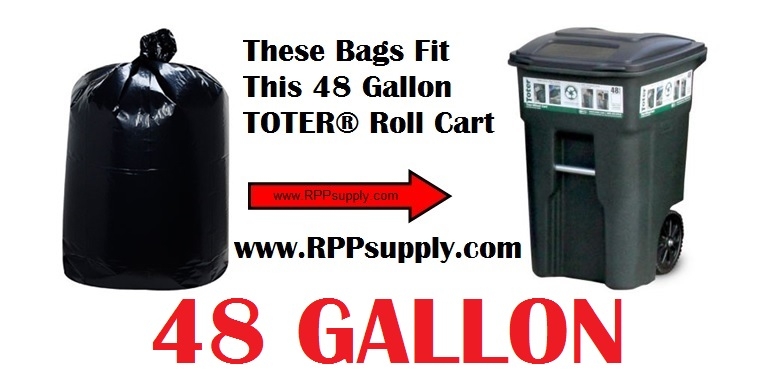 48 Gallon Trash Bags Super Big Mouth Trash Bags Large Industrial 48 GAL  Garbage Bags Can Liners