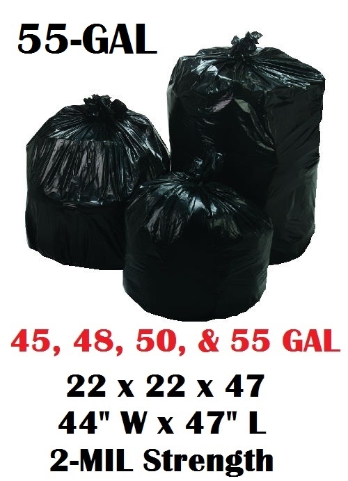 FREE SHIPPING! 55 Gallon Garbage Bags 55 Gallon Trash Bags 55 GAL